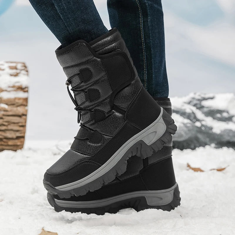 Bottes d'hiver en peluche pour hommes