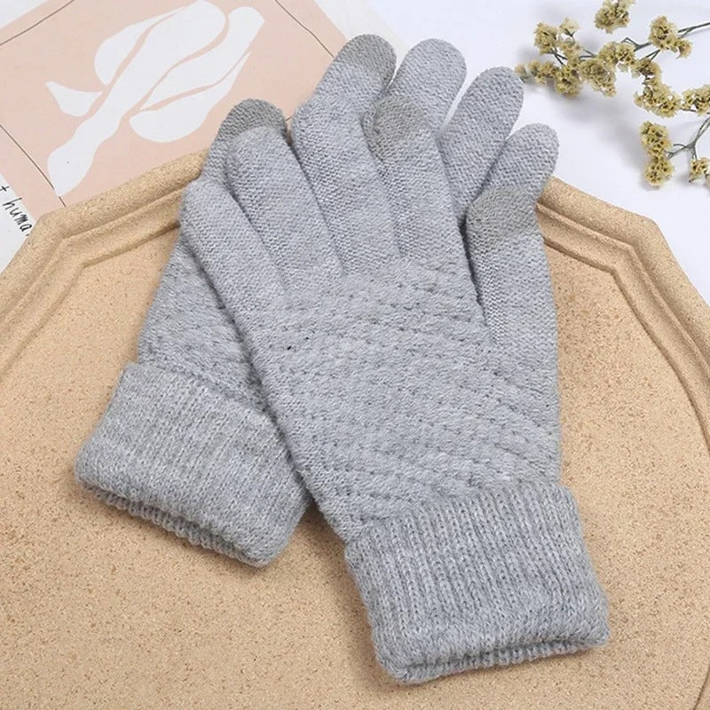 Gants d'hiver tricotés en cachemire pour femmes