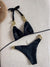 Ensemble de bikini dos nu à chaînes dorées
