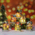 Ensemble de 6 maisons de village à LED pour scène de Noël