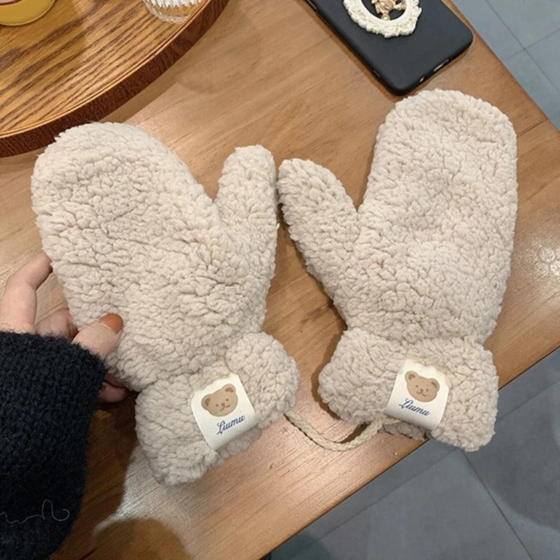 Gants chauds en peluche Kawaii