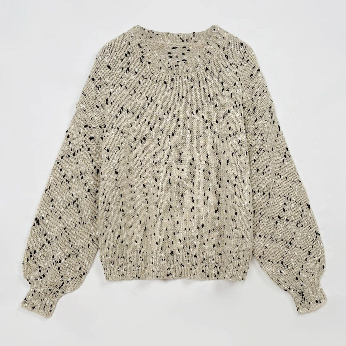 Pull en tricot à épaules tombantes pour femmes