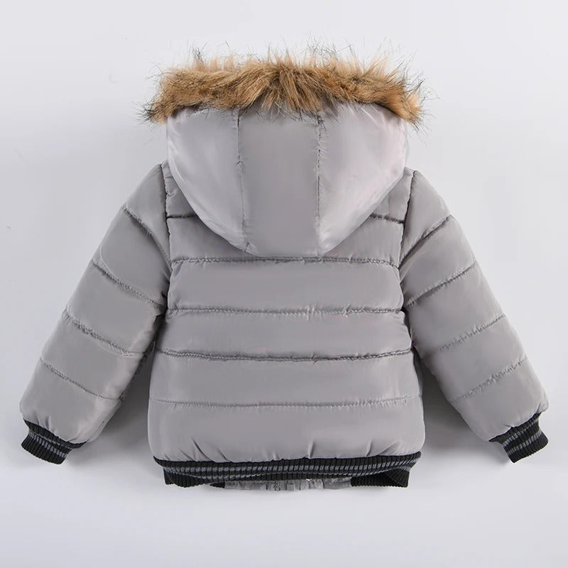 Veste à capuche en fourrure pour enfants