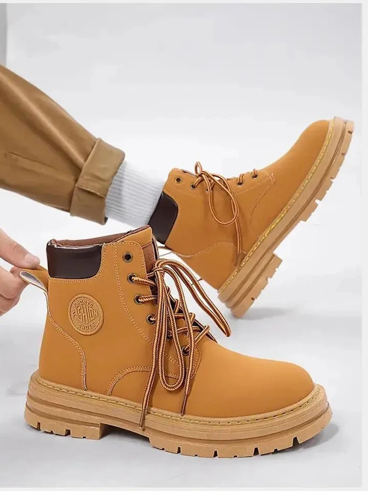 Bottes en cuir rétro pour hommes