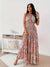 Robe dos nu à imprimé boho vintage pour femmes