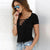 Variant image for T-shirt Femme Élégant en Coton Doux Moderne-17