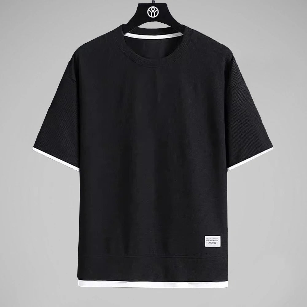 T-shirt gaufré premium pour hommes