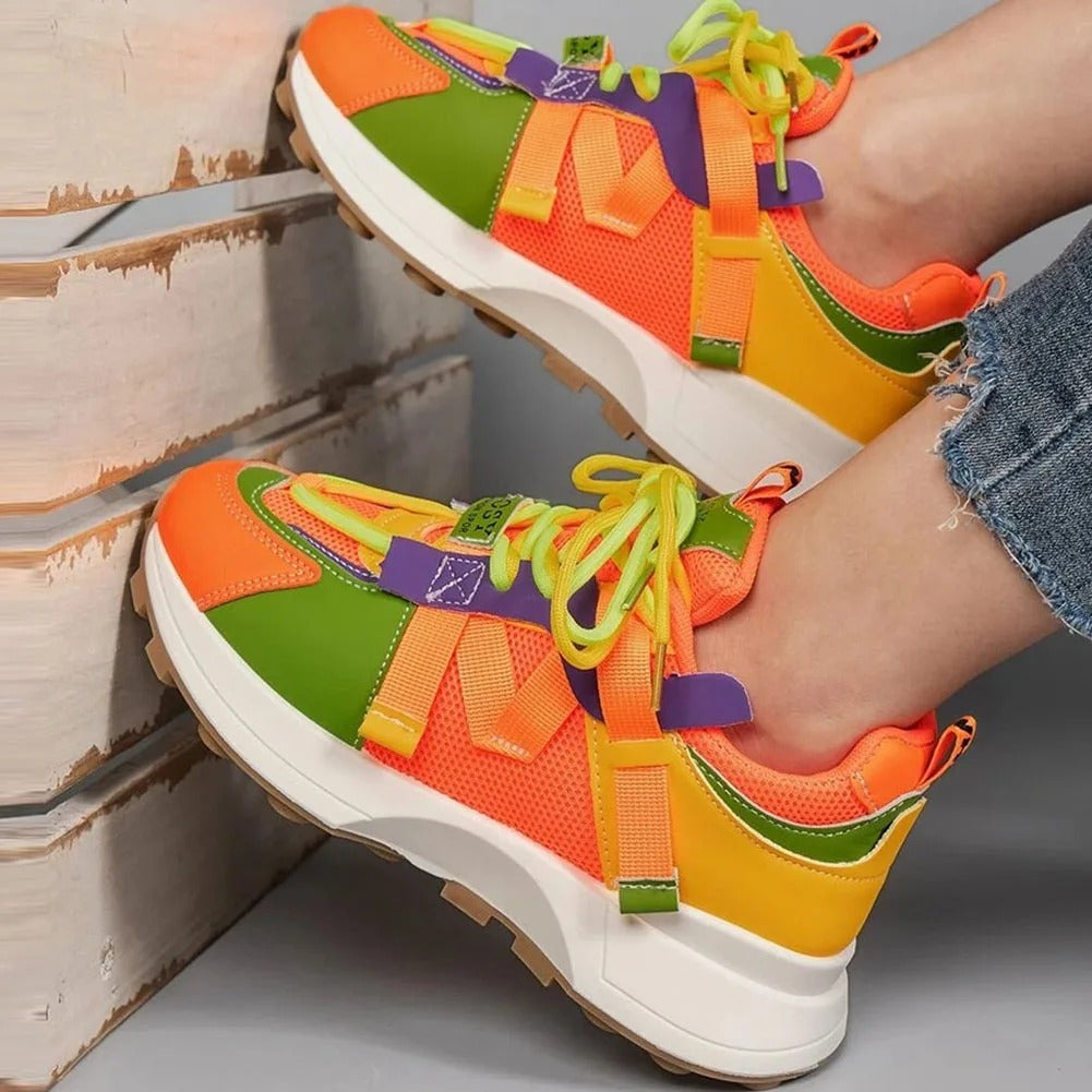 Baskets colorées respirantes pour femmes