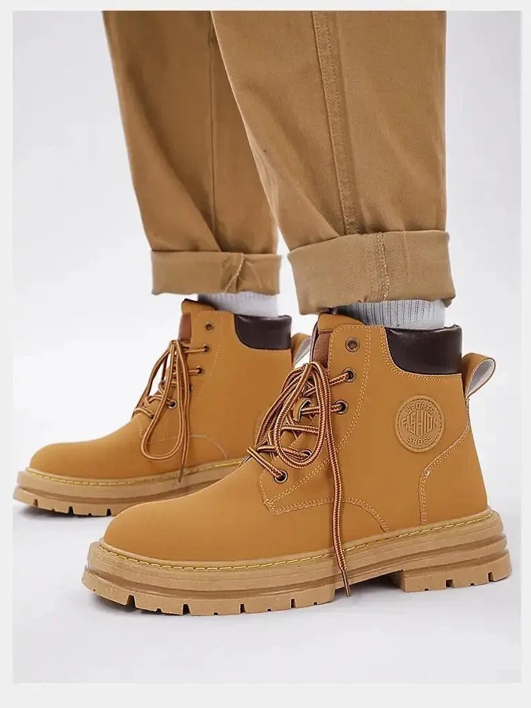 Bottes en cuir rétro pour hommes