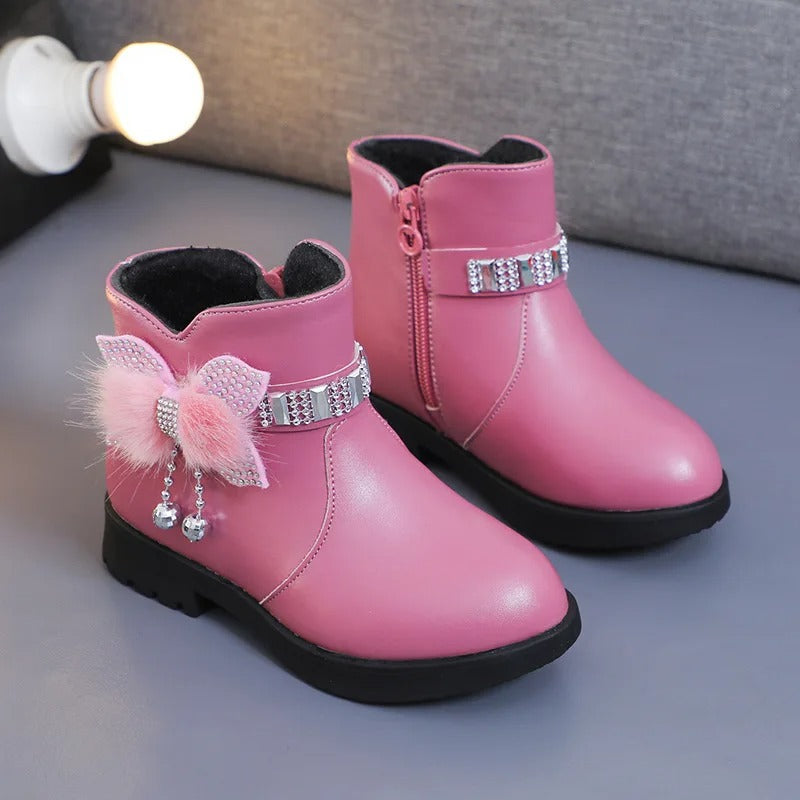Bottes en cuir chaudes pour filles