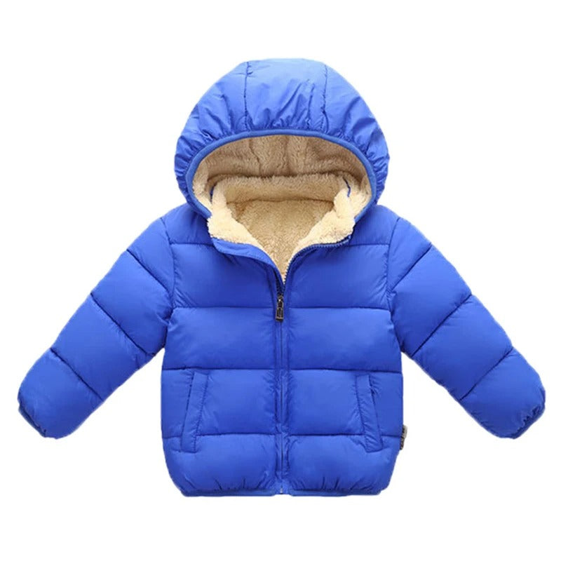 Veste à capuchon en fourrure pour enfants