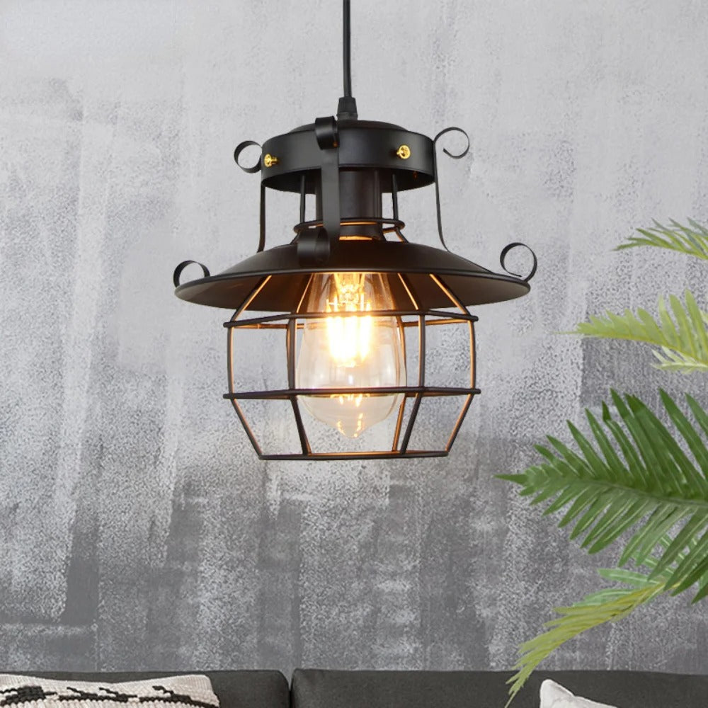 Lampe suspendue rétro industrielle