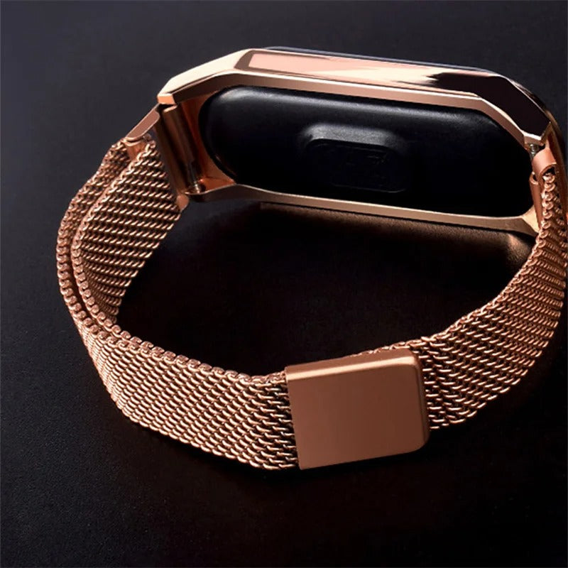 Montre LED à bracelet magnétique pour femme