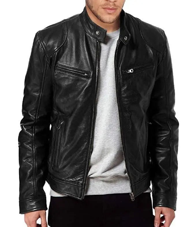 Veste de moto slim pour hommes