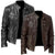 Veste de moto en cuir pour hommes