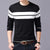 Pull-over patchwork à col rond pour hommes