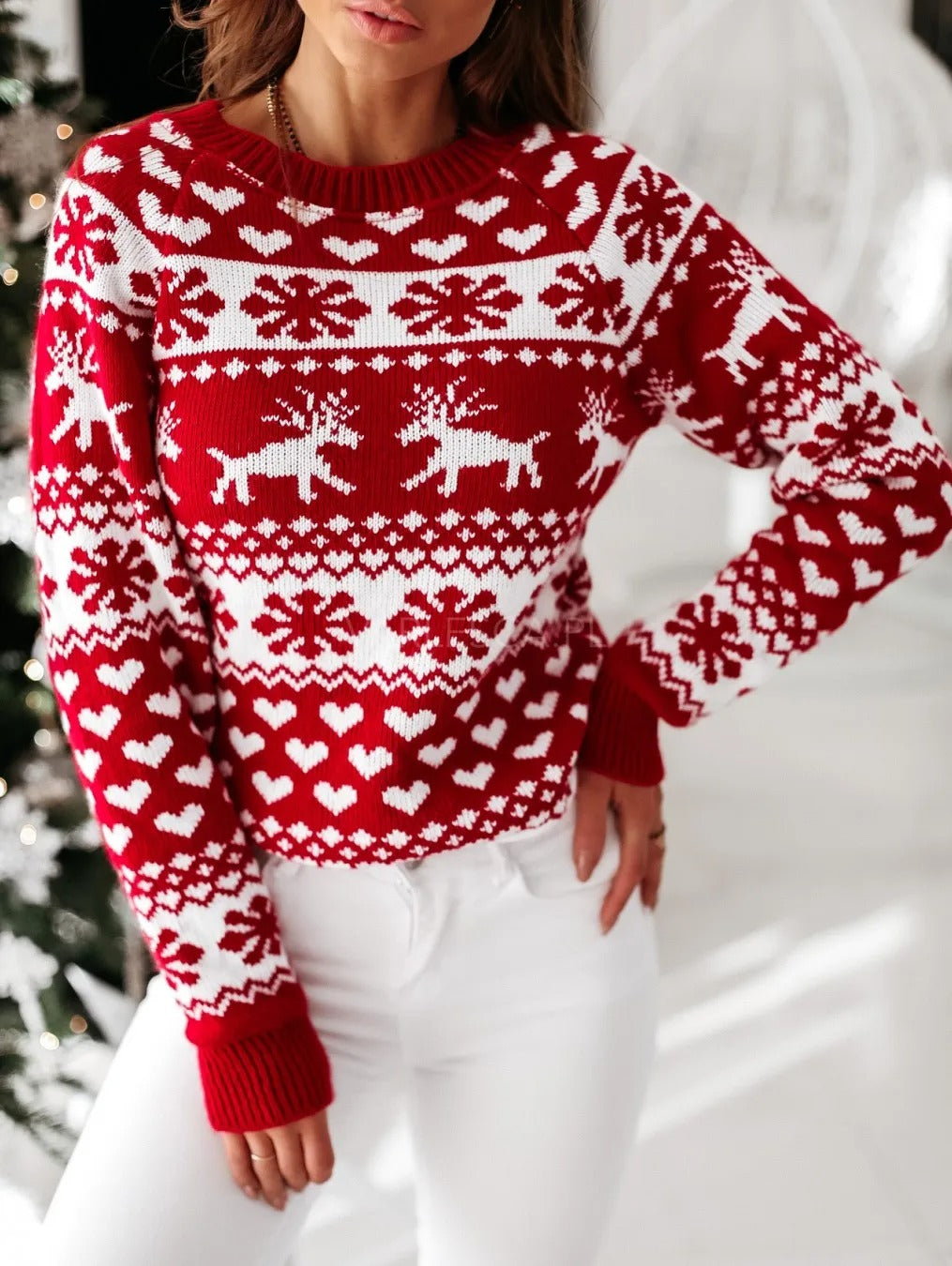 Pull de Noël en tricot pour femmes