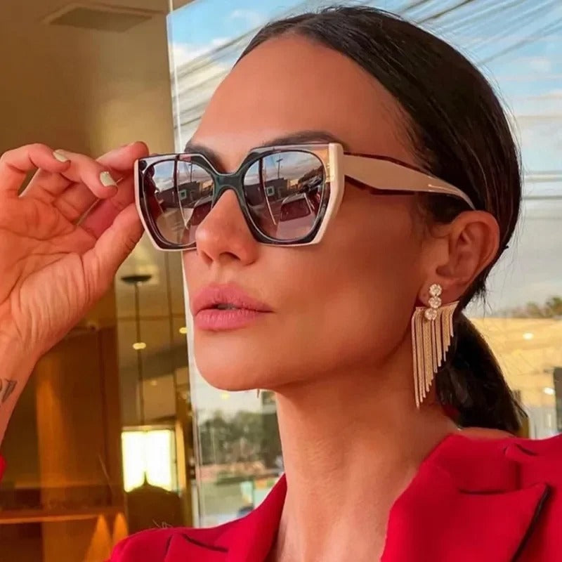 Lunettes de soleil rondes à œil de chat