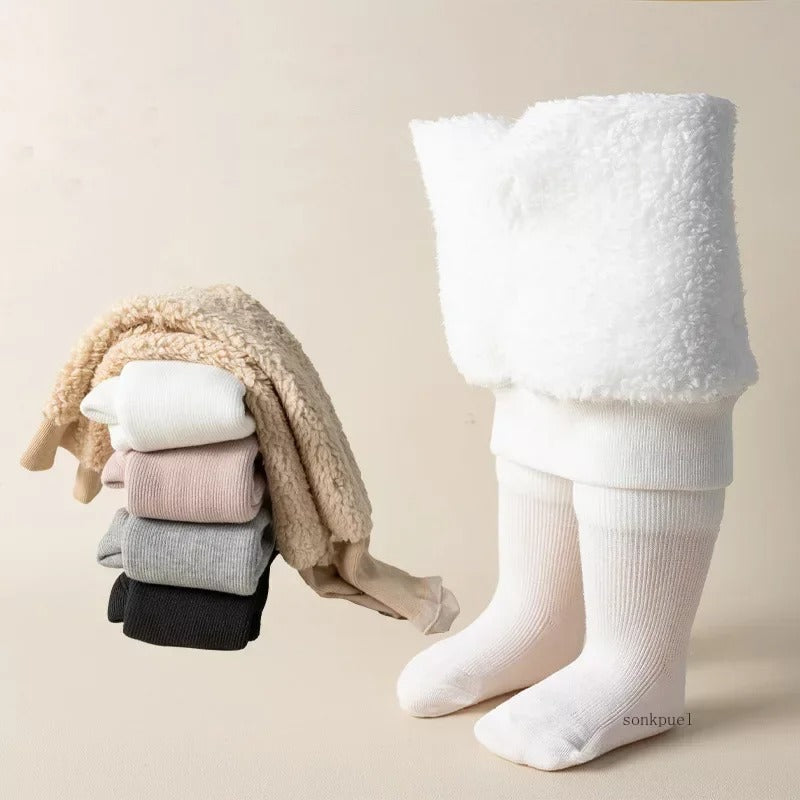 Collants d'hiver en coton épais pour enfants