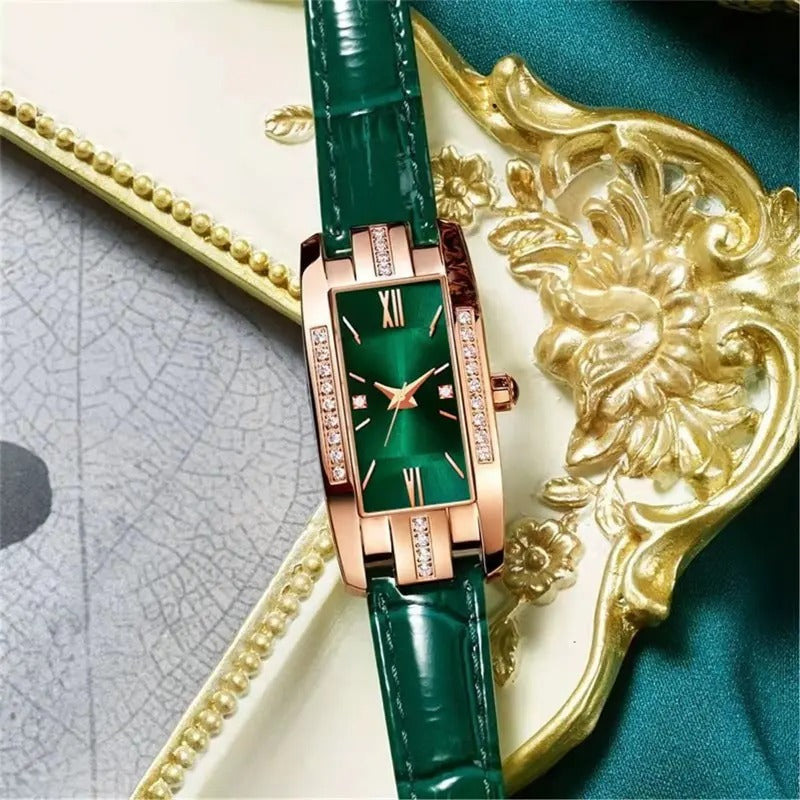 Montre carrée de luxe pour femmes
