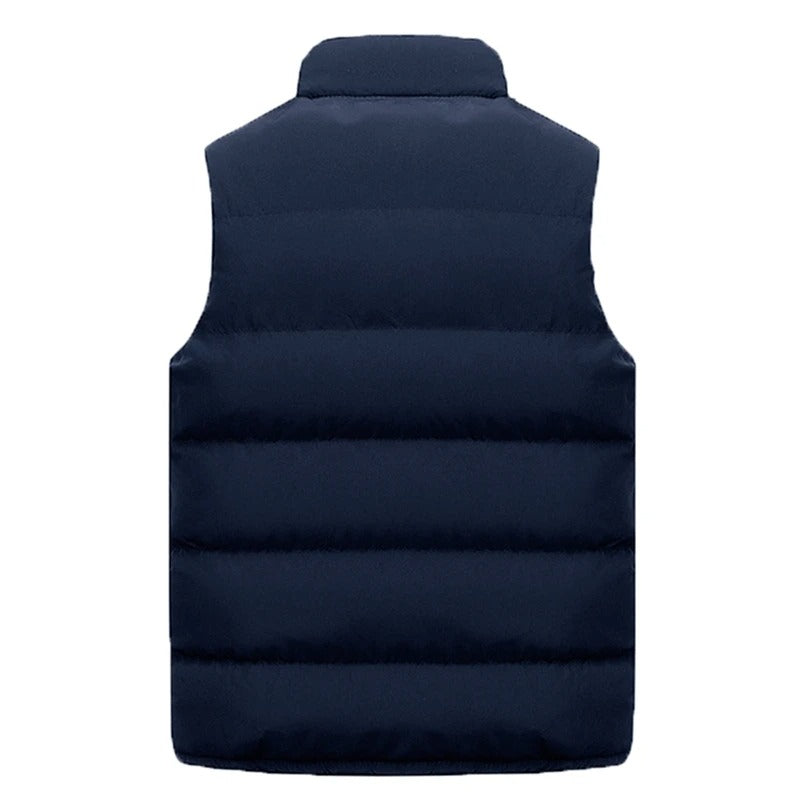 Veste polaire matelassée sans manches pour hommes
