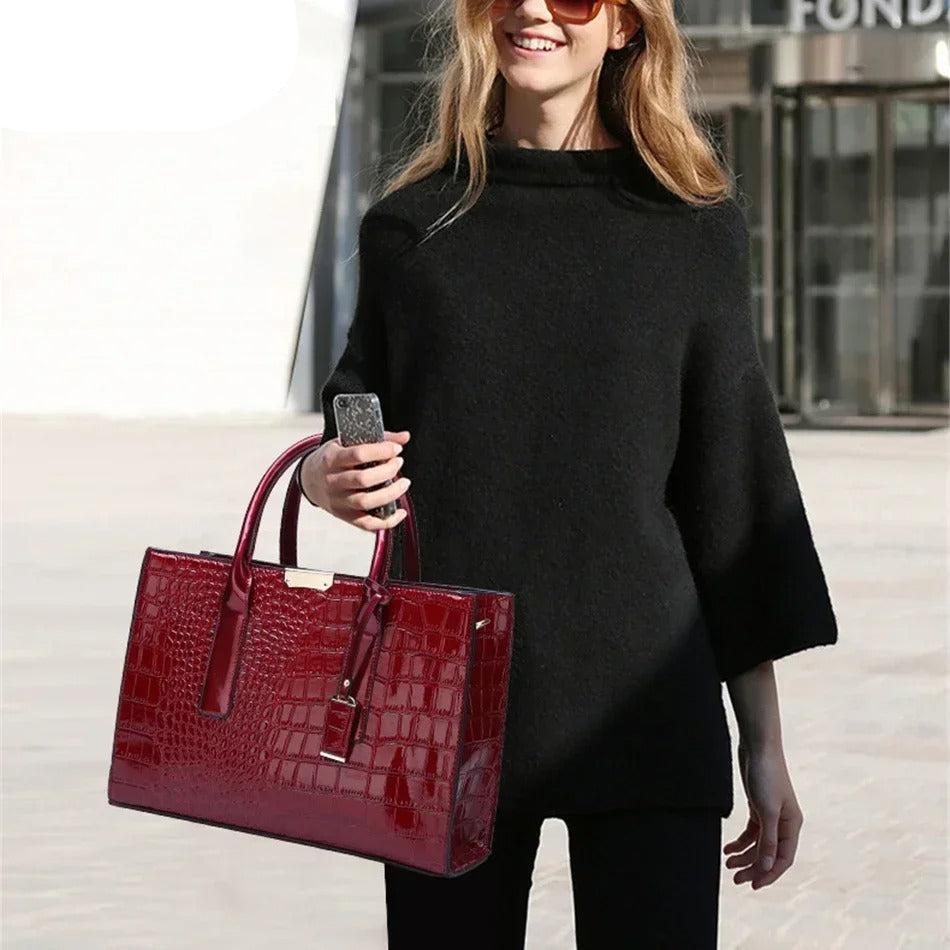 Fourre-tout imprimé crocodile