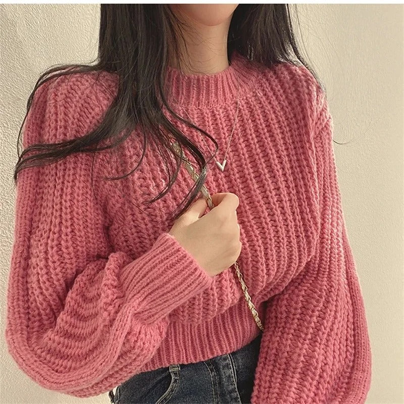 Pull Vintage tricoté ample pour femmes