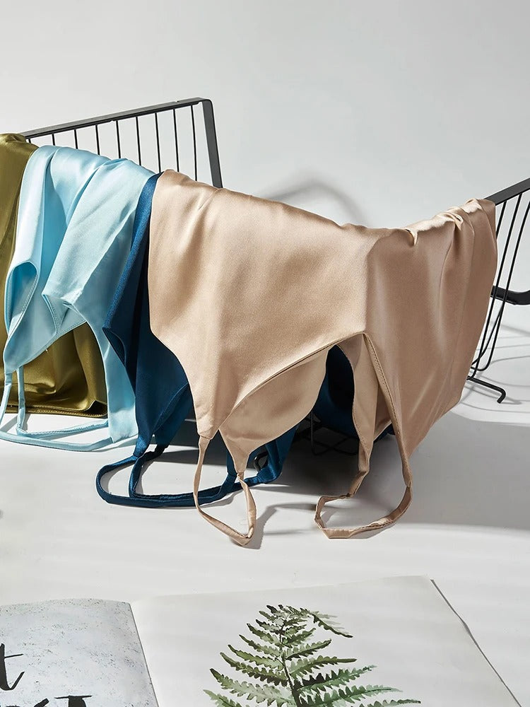 Débardeurs en satin de soie pour femmes