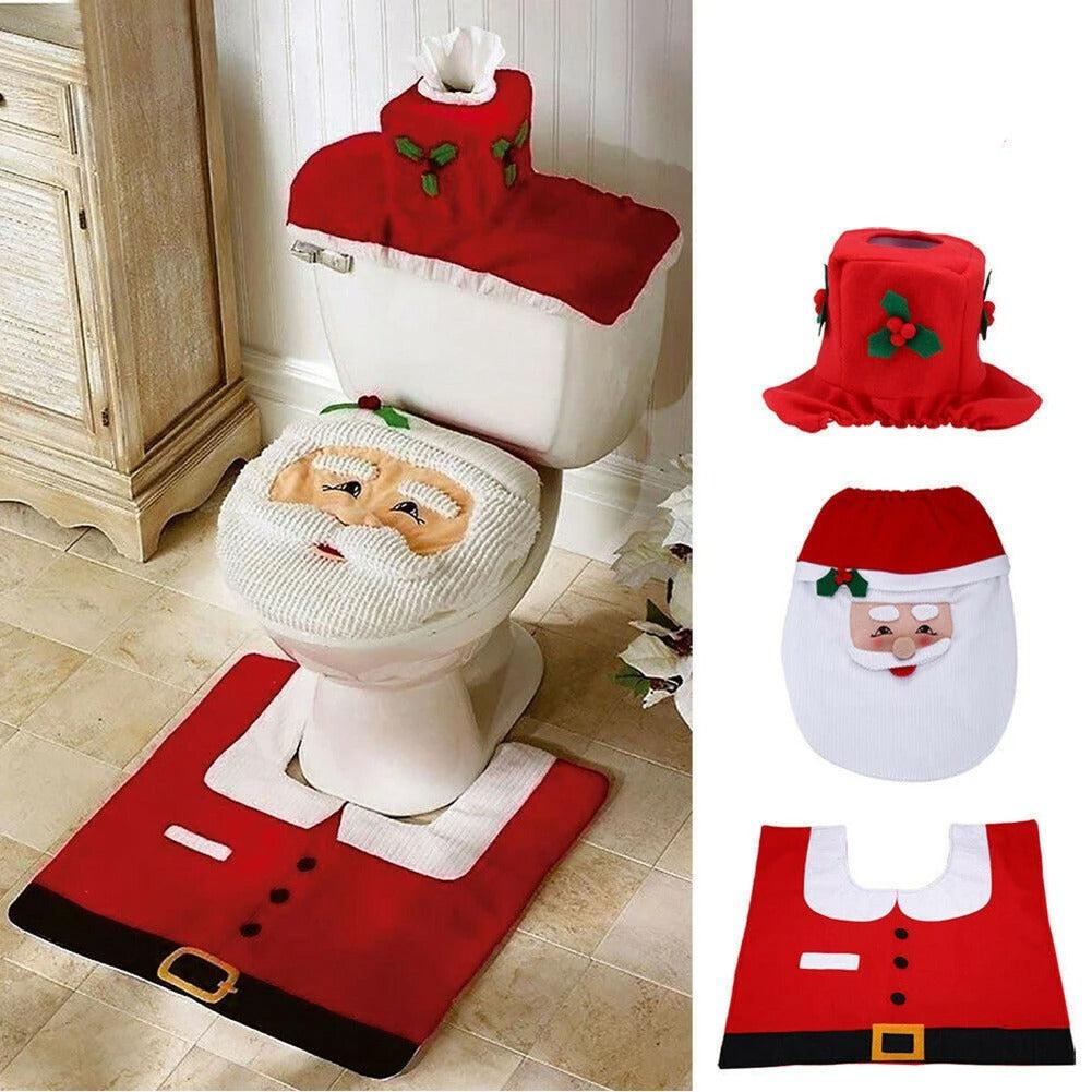 Housse de siège de toilette créative de Noël