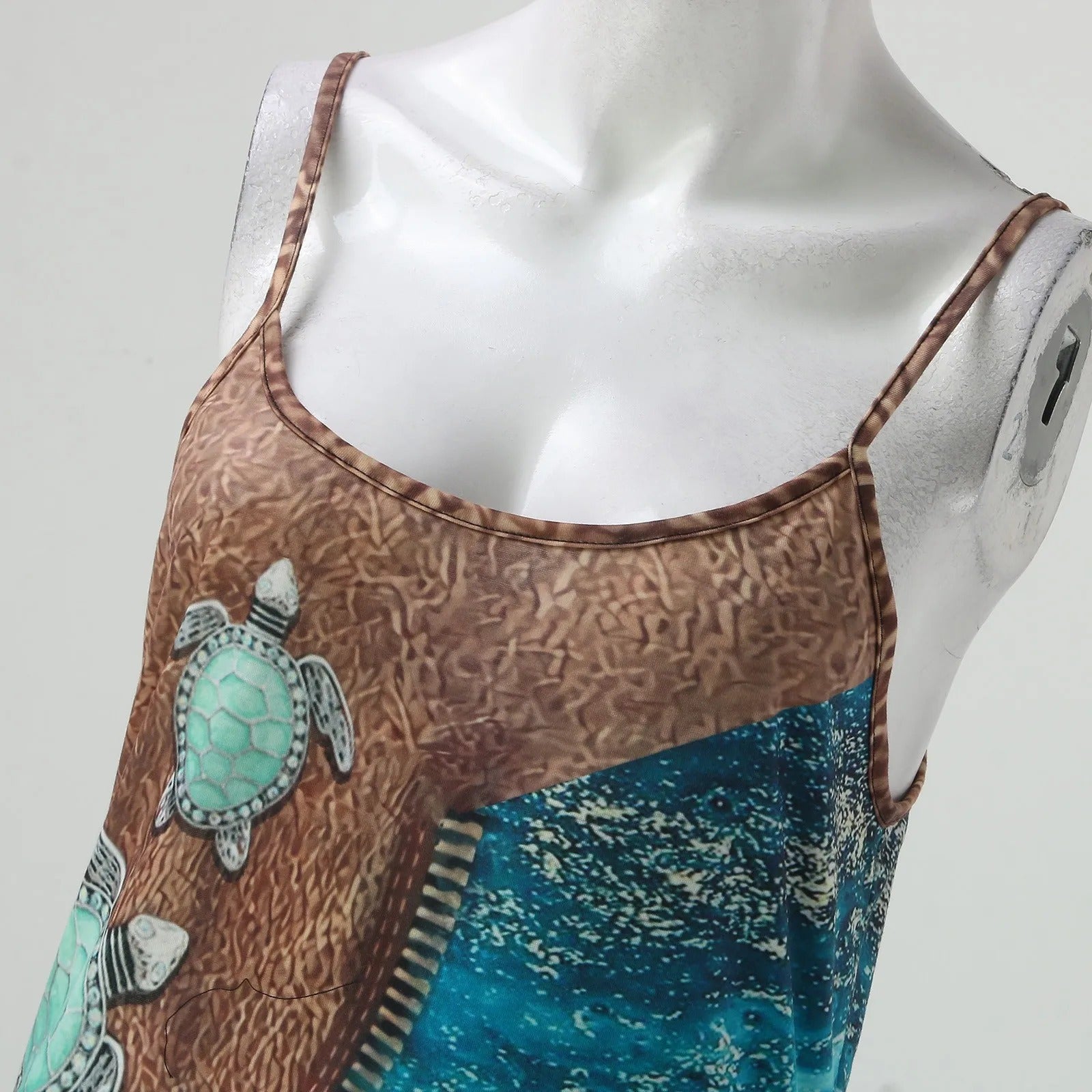 Robe Cami à imprimé tortue