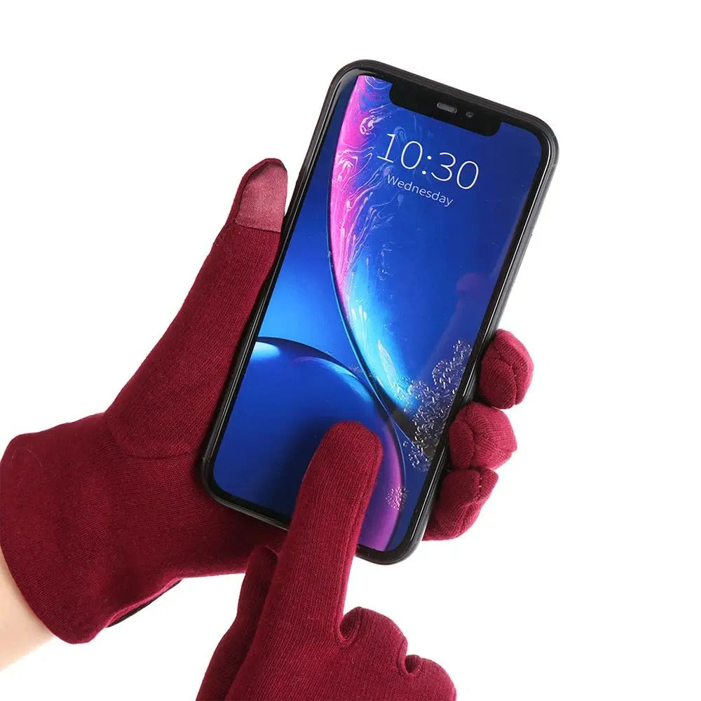 Moufles thermiques doublées de polaire pour femmes