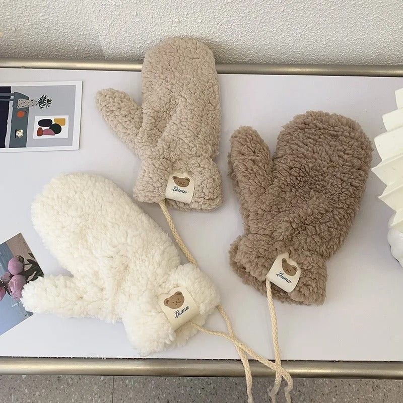 Gants chauds en peluche Kawaii