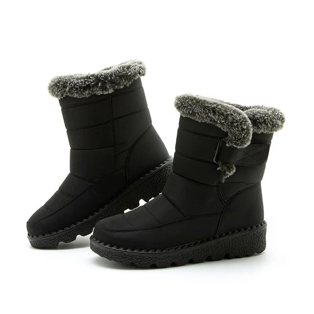 Bottines chaudes en fourrure de coton pour femmes