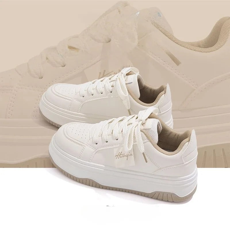 Baskets épaisses blanches pour femmes