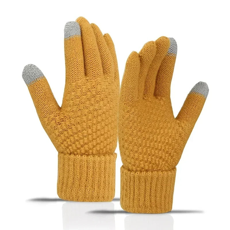 Gants d'hiver tricotés en cachemire pour femmes