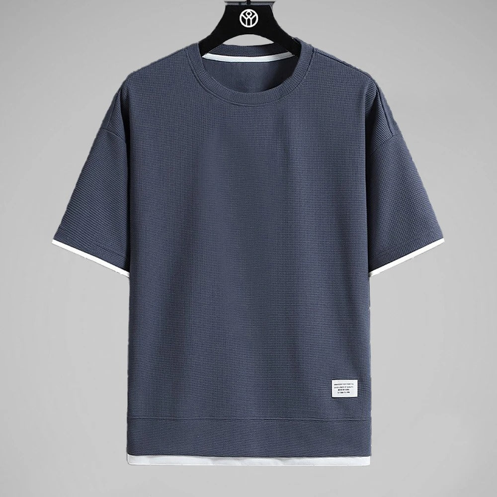 T-shirt gaufré premium pour hommes
