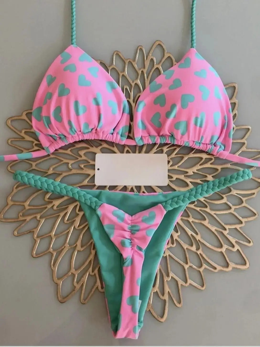 Ensemble de bikinis taille haute pour femmes