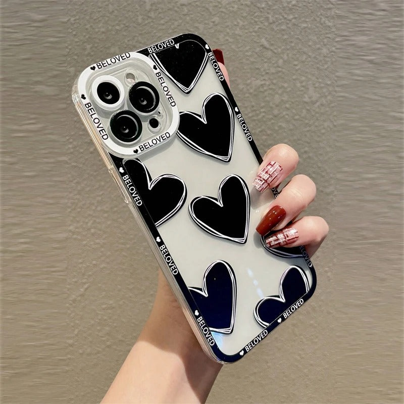 Coque de téléphone coeur d'amour pour iPhone