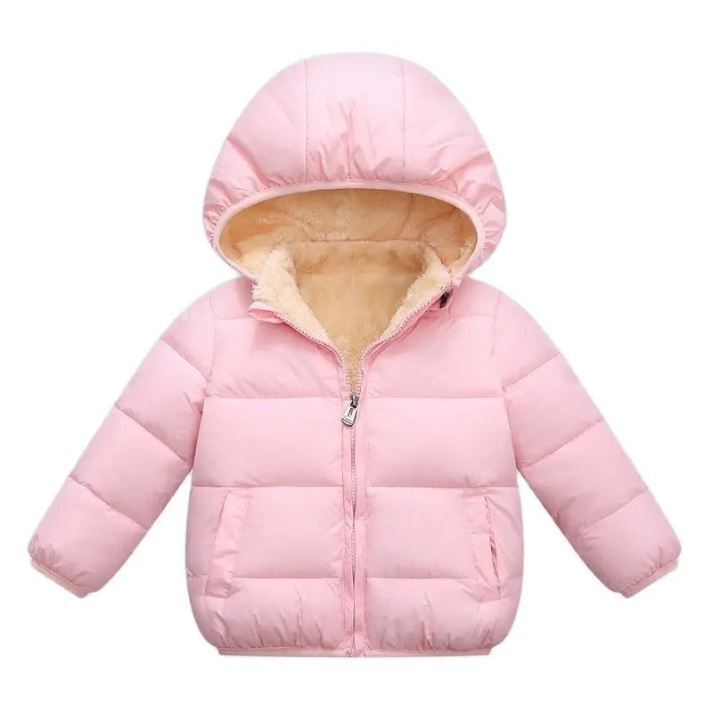 Veste à capuchon en fourrure pour enfants