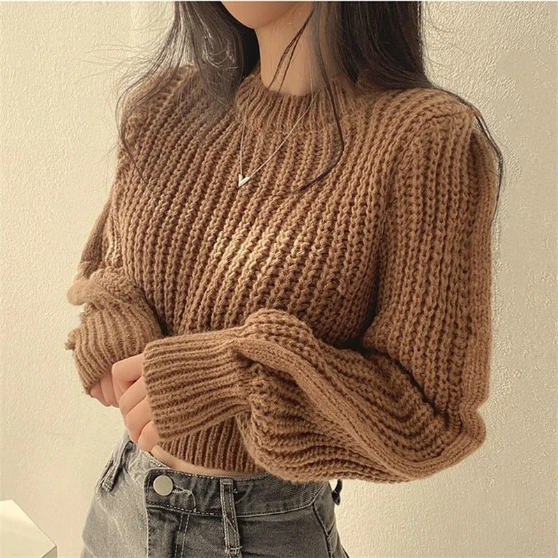 Pull Vintage tricoté ample pour femmes