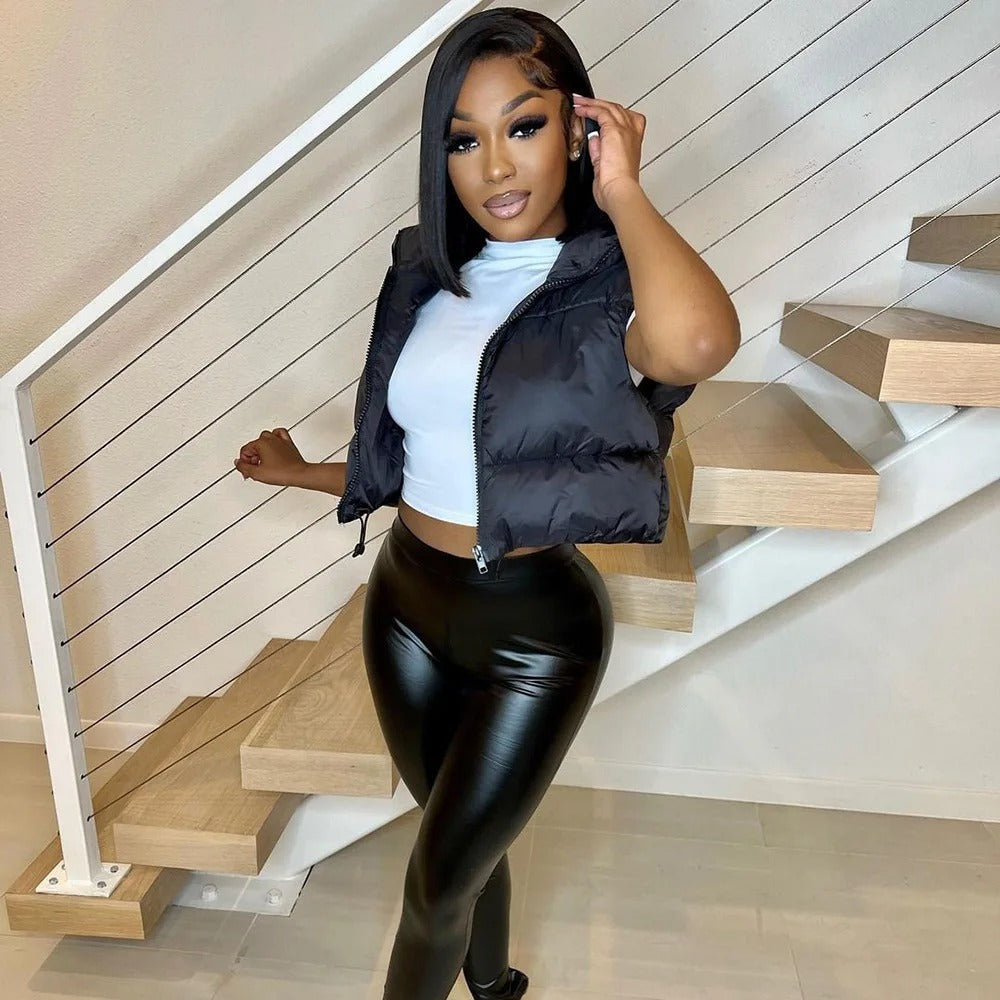 Veste matelassée courte pour femme