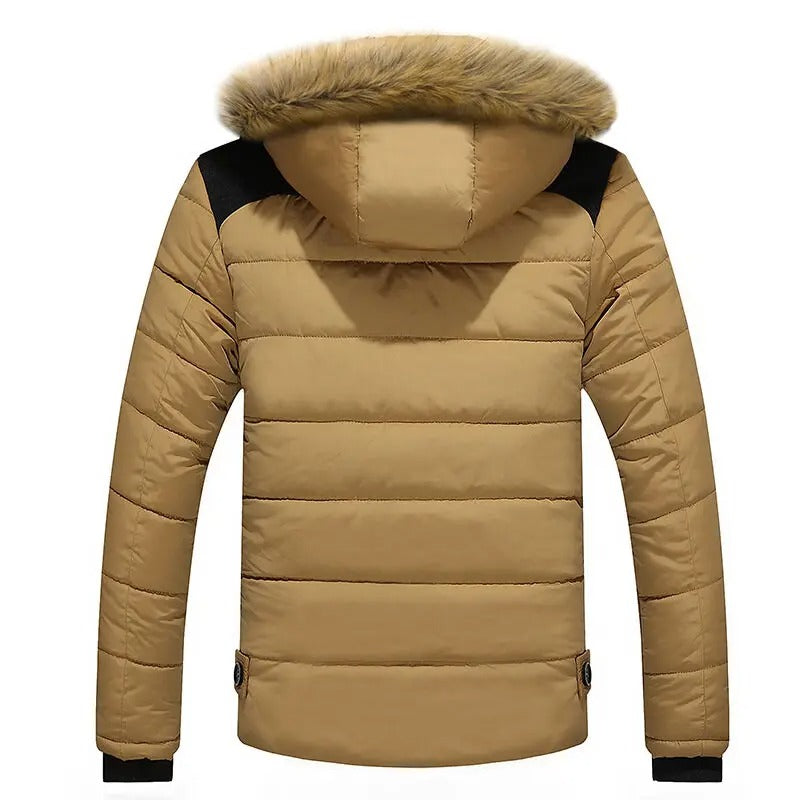 Parka en coton et duvet polaire pour hommes