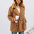 Manteau Teddy à double boutonnage pour femmes