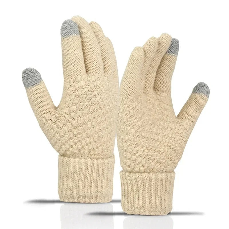 Gants d'hiver tricotés en cachemire pour femmes