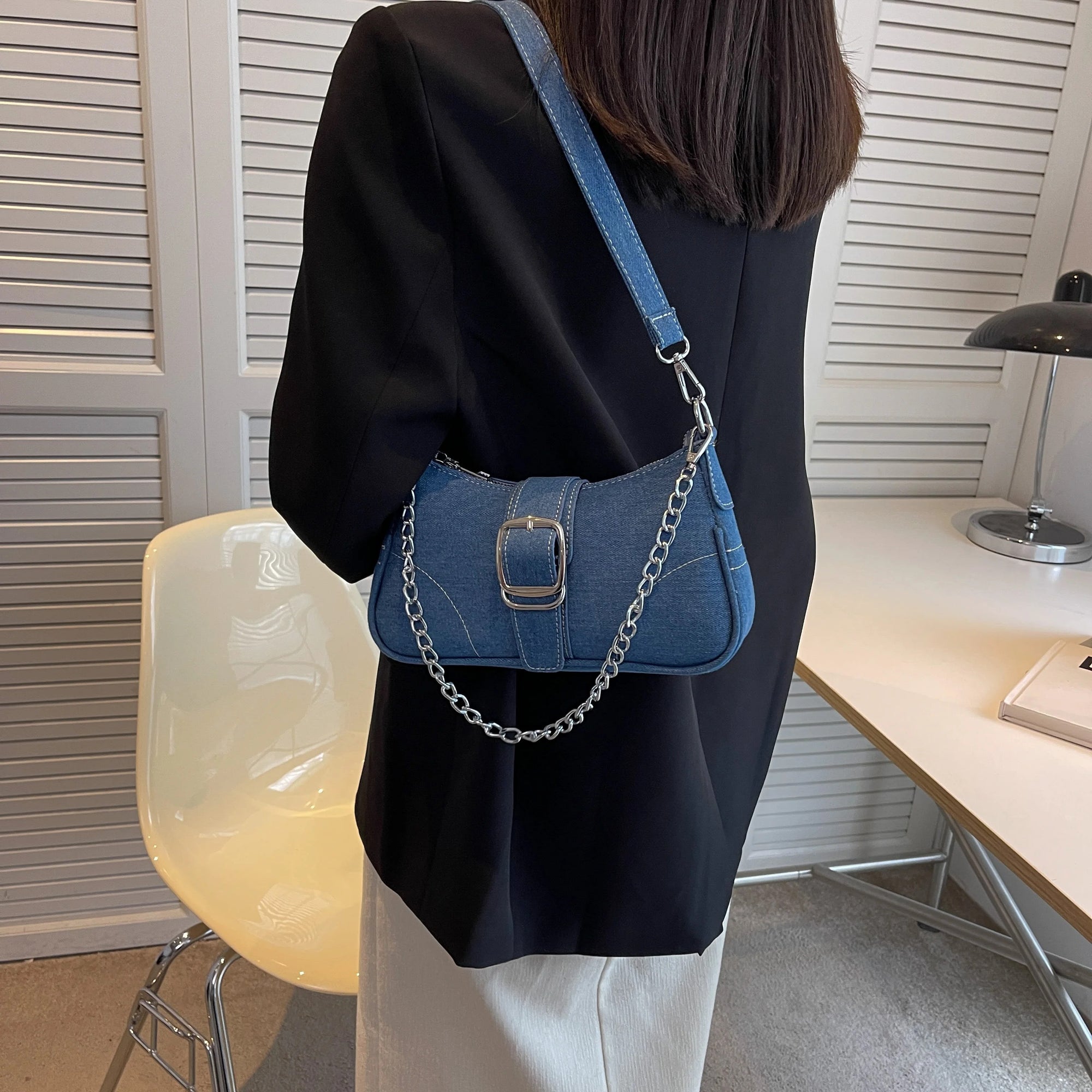 Sac à bandoulière en denim pour femmes