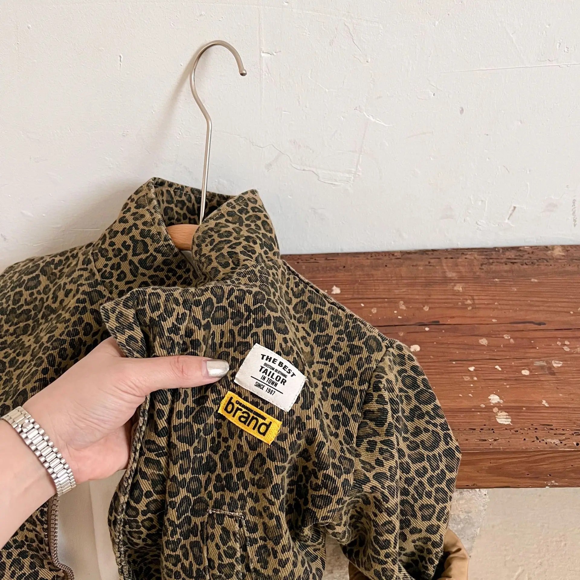 Veste imprimée léopard pour enfants