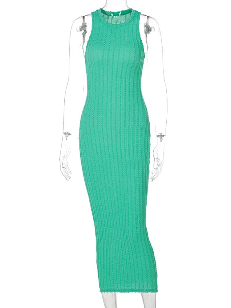 Bodycon sans manches en crochet pour femmes