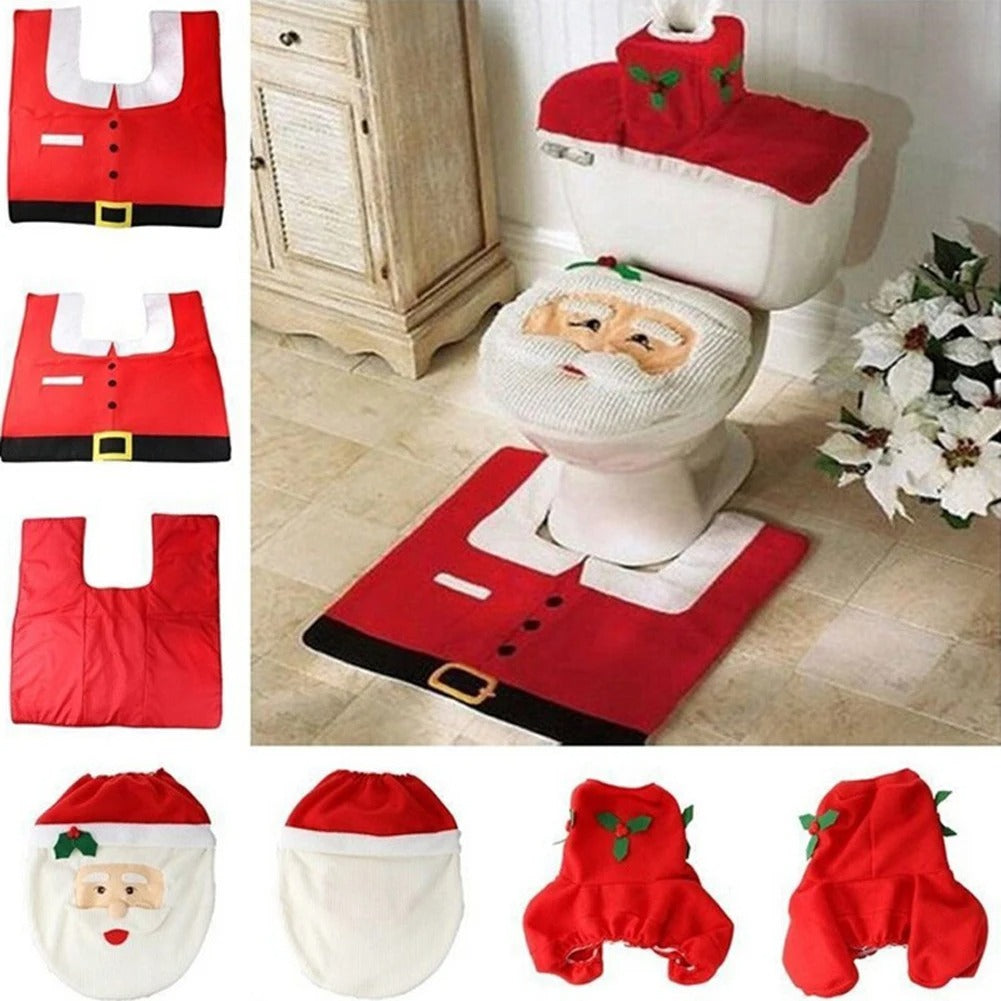 Housse de siège de toilette créative de Noël