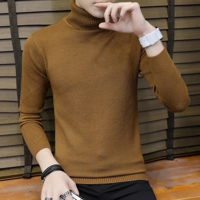 Pull Slim à col roulé pour hommes