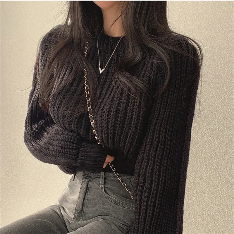 Pull Vintage tricoté ample pour femmes